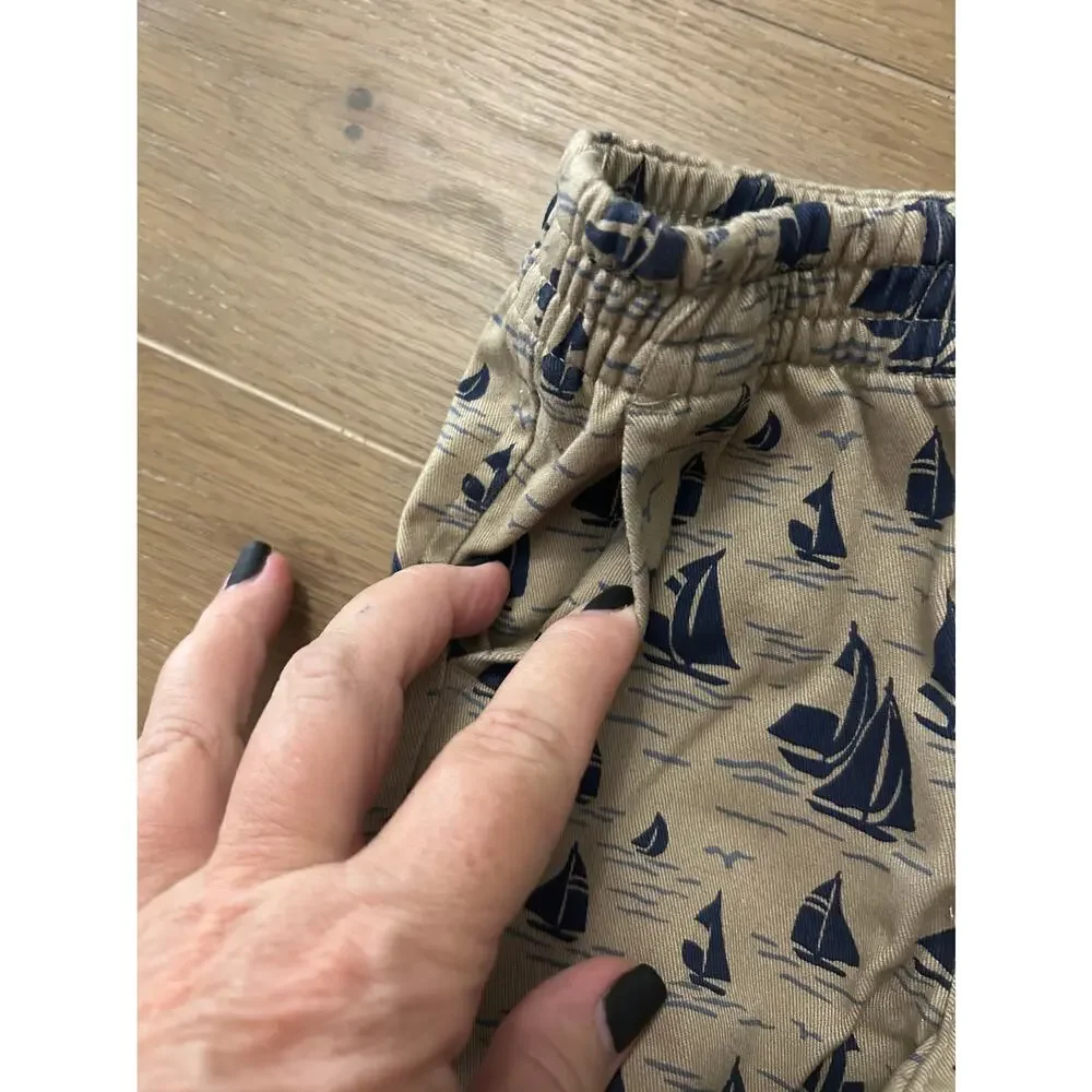 NWT Janie and Jack Boys 6-12 sail boat shorts